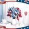 21 Pcs 4th of July Artificial Flowers, Red Blue White Patriotic Decorations Fake Flowers Home Decor Floral Arrangement for Veterans Day